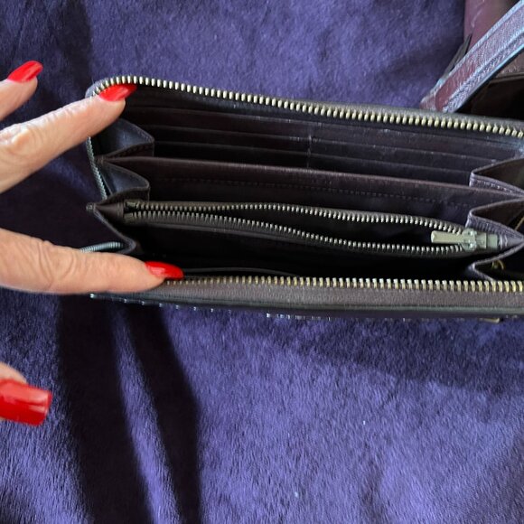 Coach New York Mini Stud Large Edie - Oxblood - 33534 and matching Wallet 52328 - Picture 6 of 12